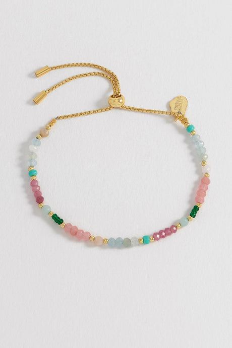 Estella Bartlett Green and Pink Mixed Mini Bead Bracelet