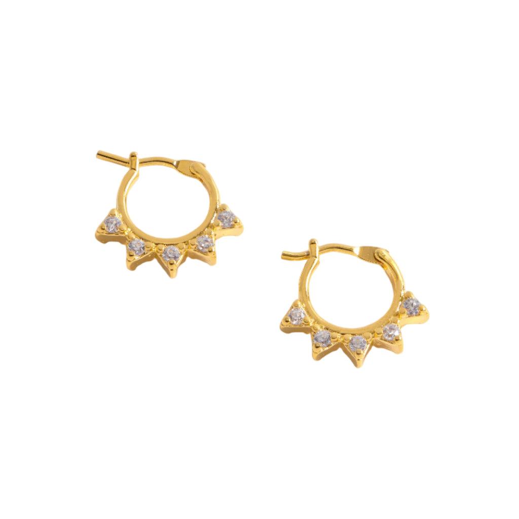 Estella Bartlett Cz Spike Hoop Earrings GP