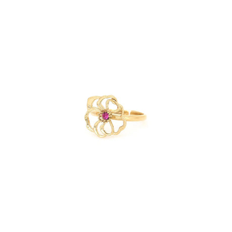 Franck Herval Small flower Adjustable Poppy Ring