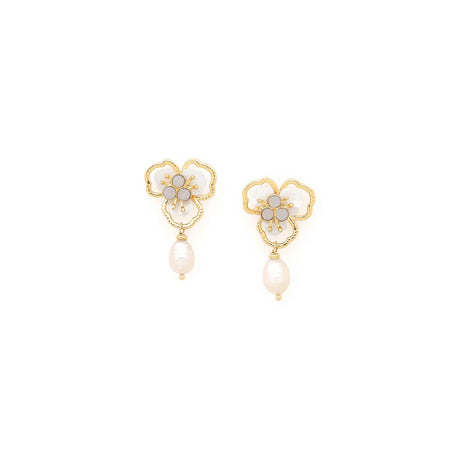 Franck Herval Lisette Flower Post Earring with FWP
