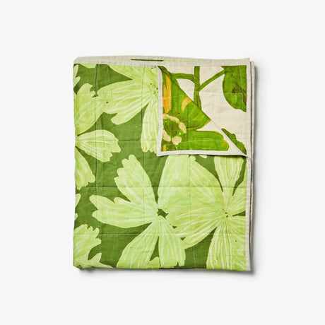 Bonnie and Neil Mave Rosetta Khaki Quilted Throw