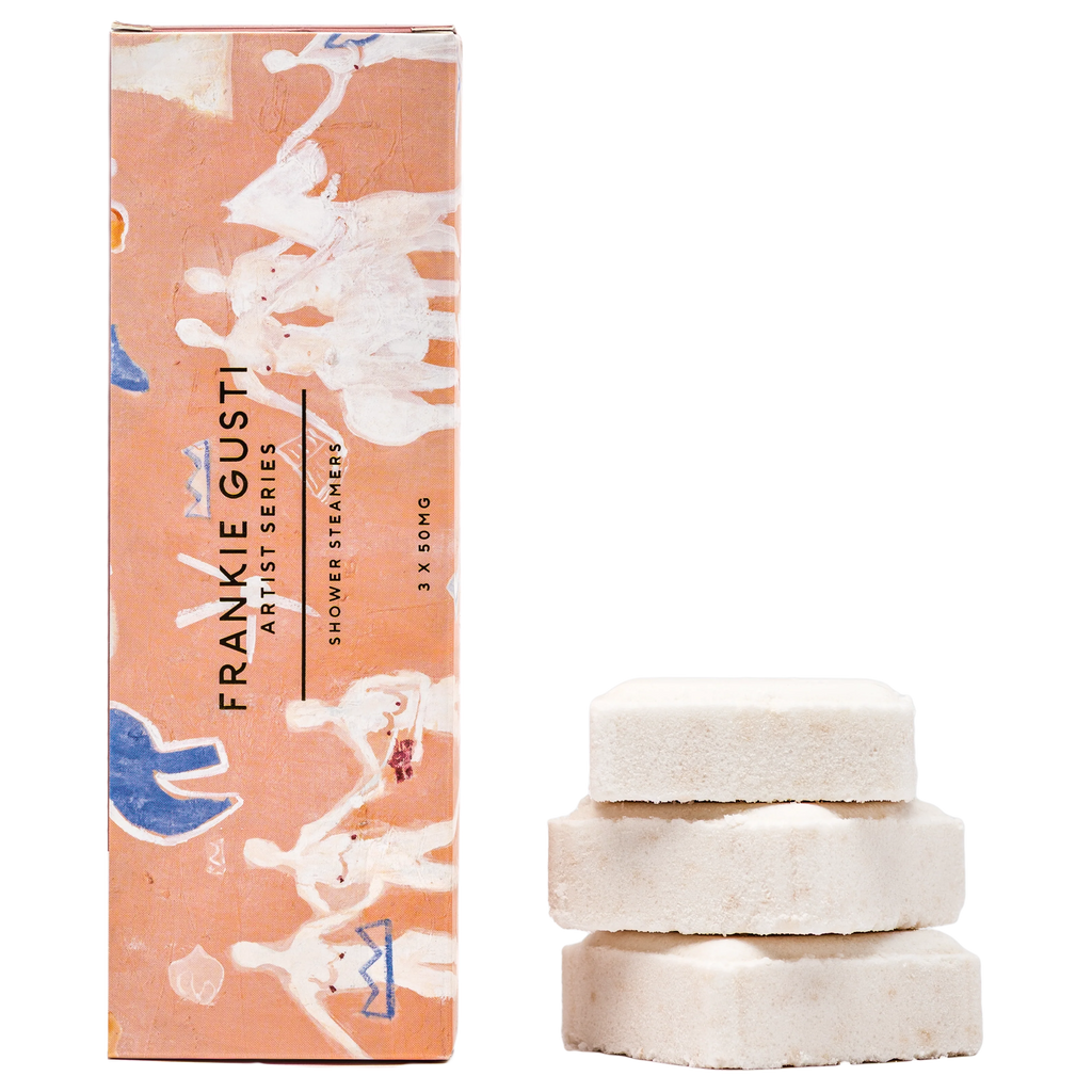 A cruelty-free, vegan Shower Steamer Trio - Gaia by Frankie Gusti.