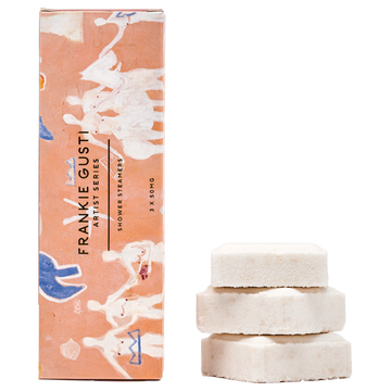 A cruelty-free, vegan Shower Steamer Trio - Gaia by Frankie Gusti.