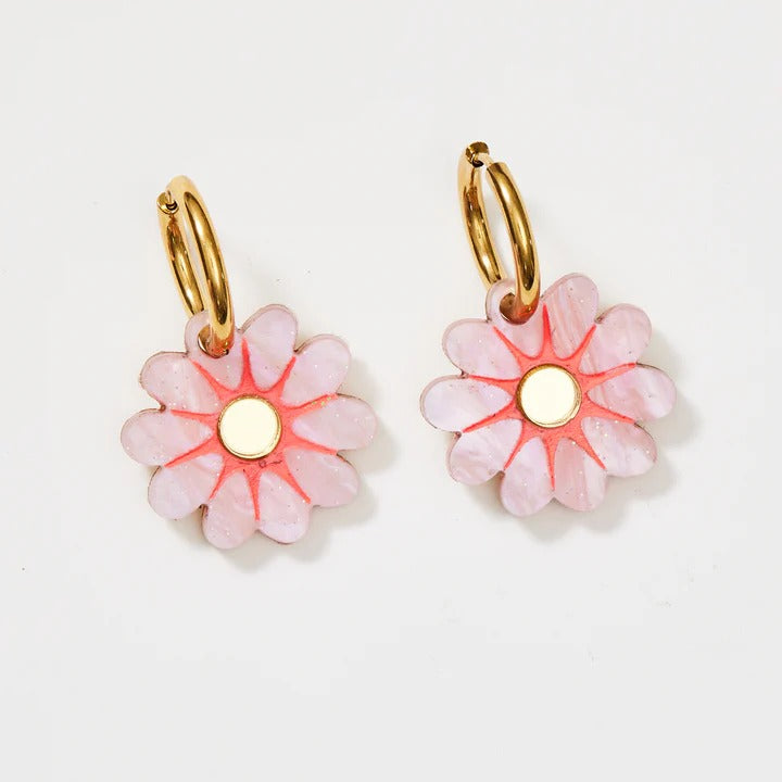Martha Jean Hattie Earrings Pink Gold