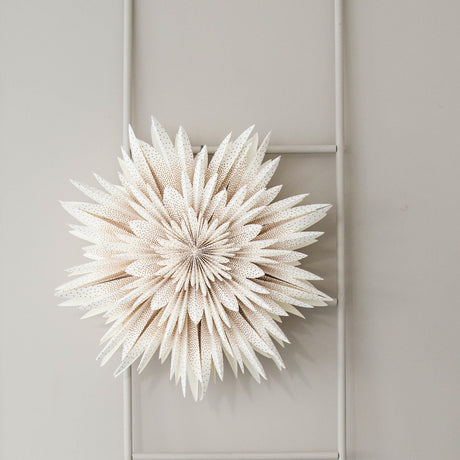 Nordic Rooms Paper Snowflake White w Gold Dots 65cm