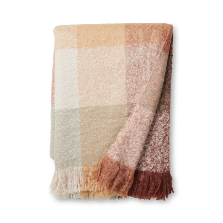 Madras Link Dana Rust Brushed Throw
