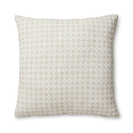 Madras Link Samira Neutral Diamond Block Print Cushion