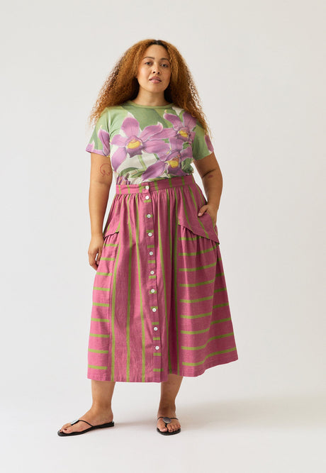 Nancy Bird Acacia Skirt - Bottlebrush Stripe
