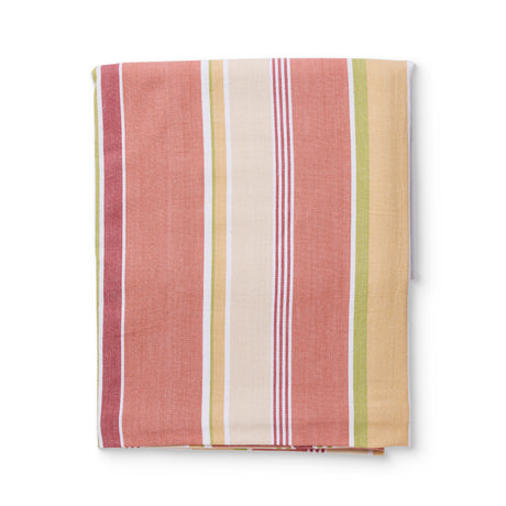 Fairhaven Rust Stripe Tablecloth (fabric shown, 150x230cm size)