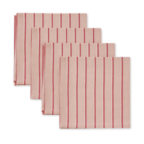 Madras Link Sadie Pink Stripe Napkin Set 4