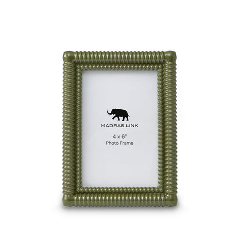 Madras Link Rib Olive Green Photo Frame 4x6