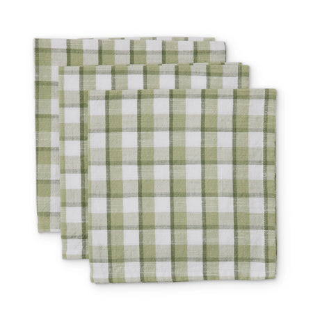 Madras Link Maldon Green Check Napkin Set 4