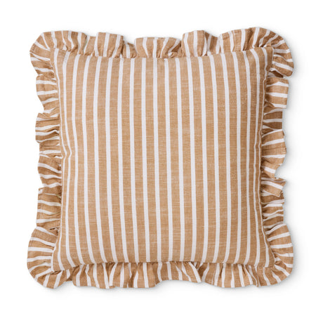 Madras Link Ruffles Cinnamon Stripe Cushion 50x50cm