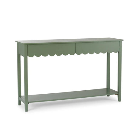 Madras Link Lucille Sage Scallop Console Table