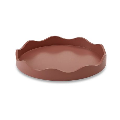 Madras Link Carey Rosewood Round Wavy Tray