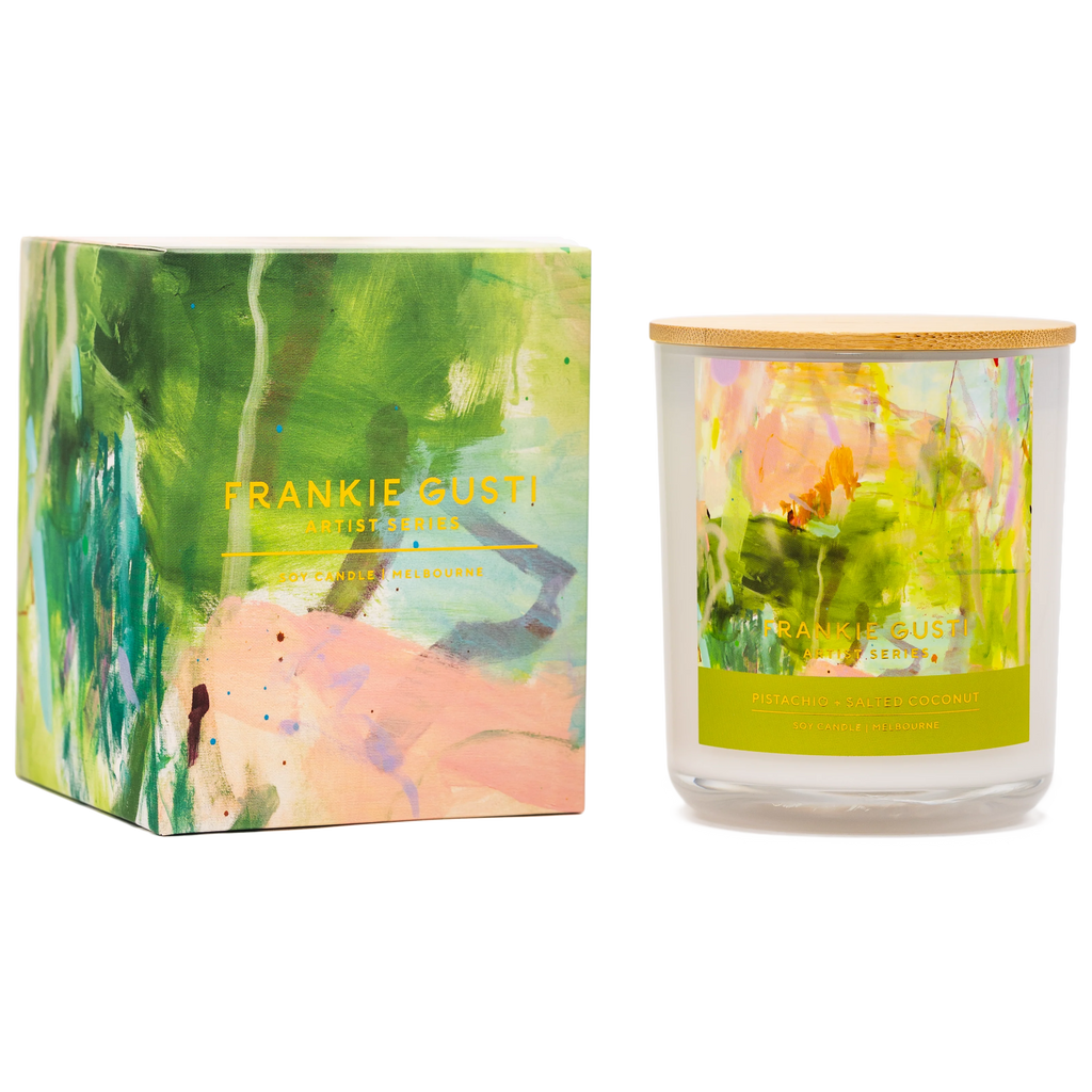 Frankie Gusti Artist Series Candle Pistachio and Salted Coconut - Kate Eliza