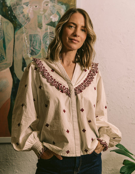 Elm Lifestyle Agnes Embroided Shirt