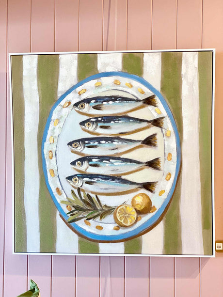 Robert Mark Amalfi Fish Canvas 80x80cm