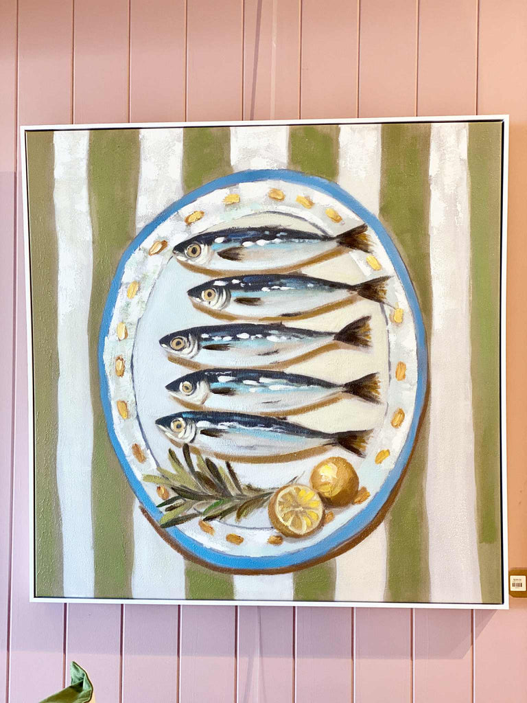 Robert Mark Amalfi Fish Canvas 80x80cm