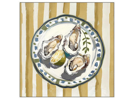 Robert Mark Amalfi Oysters Framed Canvas 80x80cm
