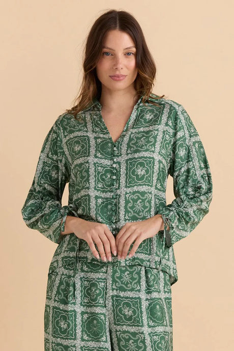 Betty Basics Belinda Blouse Floral Tile