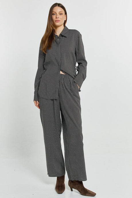 Tessa Relax Pant - Nutmeg Geo Print