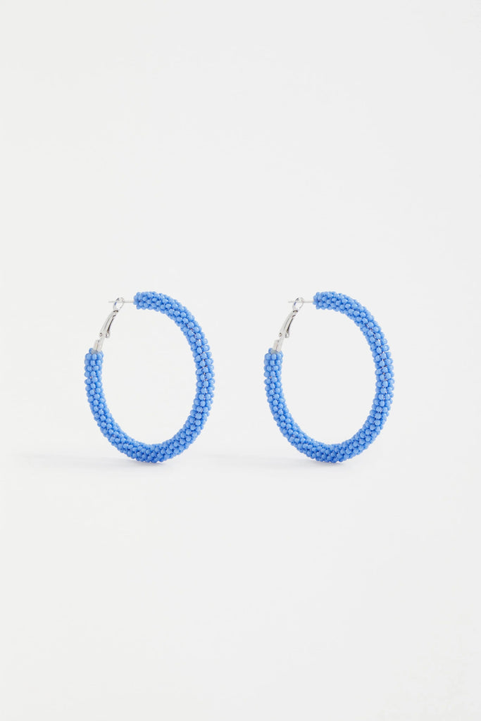Elk Jato Hoop Earring Cornflower