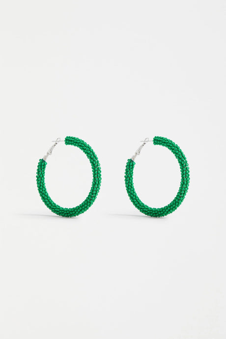 Elk Jato Hoop Earring Green
