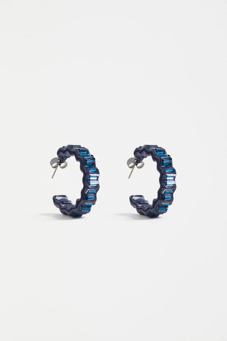 Elk Jolle Hoop Earring - bright navy