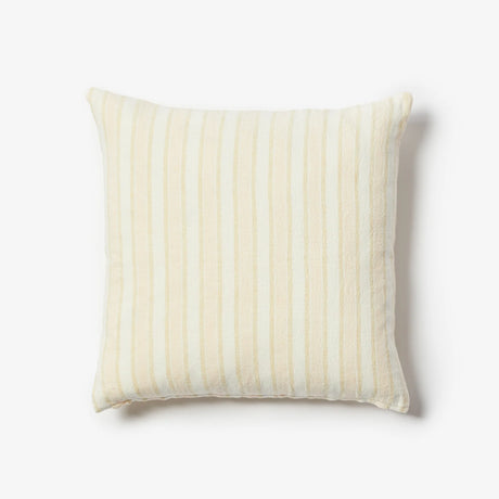 Bonnie and Neil Linear Buff 50cm Linen Cushion