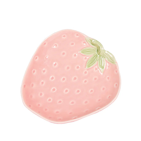 Holly and Ivy Large Pink Strawberry Plate