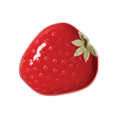 Holly and Ivy Large Red Strawberry Plate