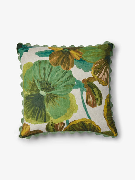 Bonnie and Neil Wild Pansy Verde 60cm Cushion