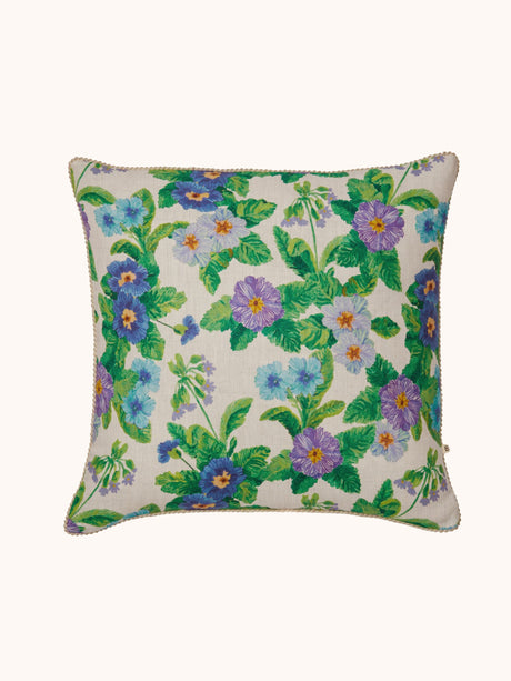 Summer Patch Blue 60cm Linen Cushion