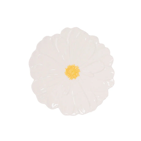 Holly and Ivy White Zinnia Plate