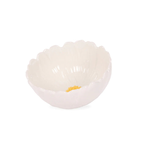 Holly and Ivy White Zinnia Bowl