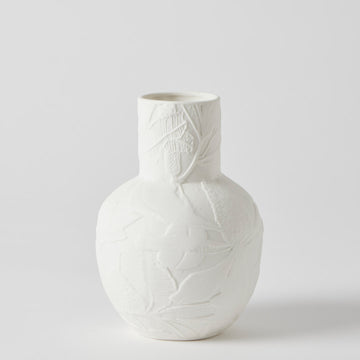 Pilbeam Living Banksia Round Vase Small - White