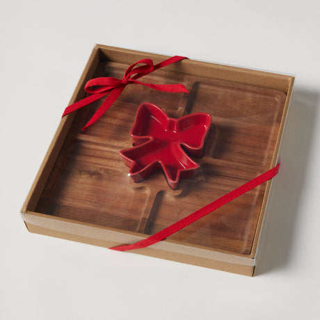 Pilbeam Living Bow Serving Board with Condiment Bowl