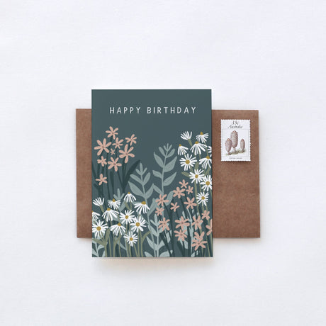 In the Daylight Birthday Field of Flowers Greeting Card