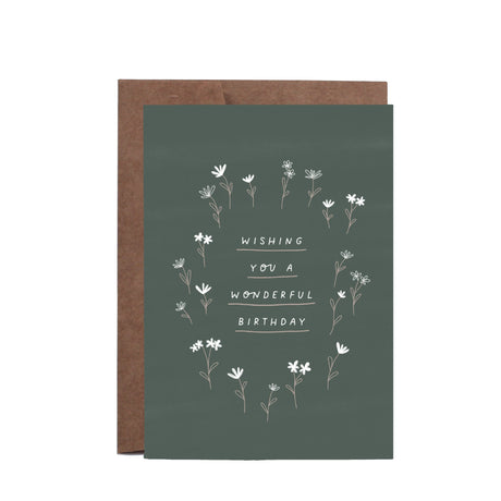 In the Daylight Wonderful Birthday Flowers Greeting Card