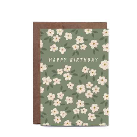 In the Daylight Happy Birthday Floral Pattern Greeting Card