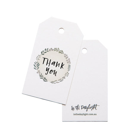 Thankyou Wreath Gift Tag Set of 5