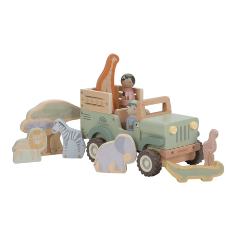 Wooden Safari Car w Animals - Safari Friends