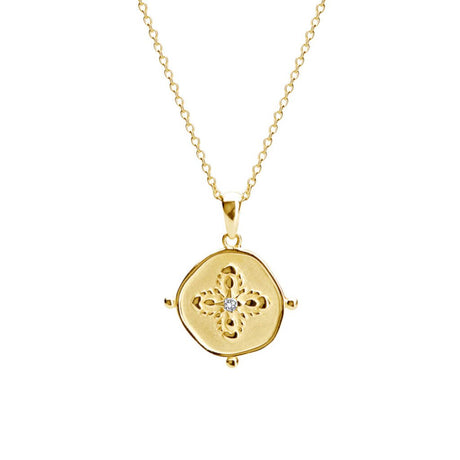 Sahara Medallion Necklace Yellow Gold