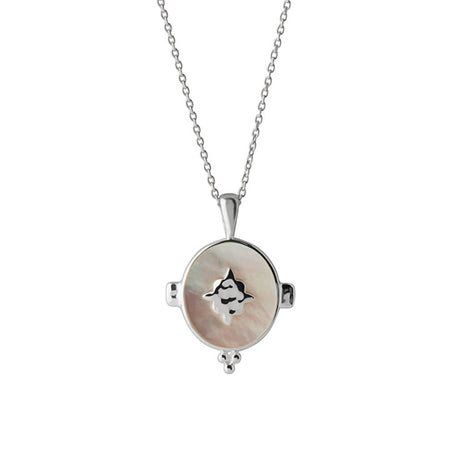 Murkani Temple Moon - Mother of Pearl Oval Necklace S/S