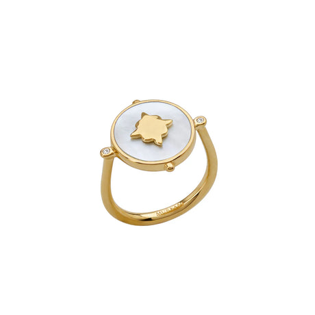Murkani Temple Moon Ring MOP GP