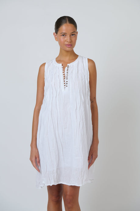 P153 Cotton Dress - White