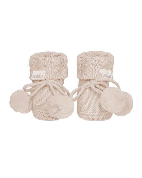 Toshi Organic Booties Bobby Oatmeal