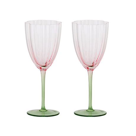 Coast to Coast Lotti S/2 Tulip Wine Glass 8x22cm Rc/Gn