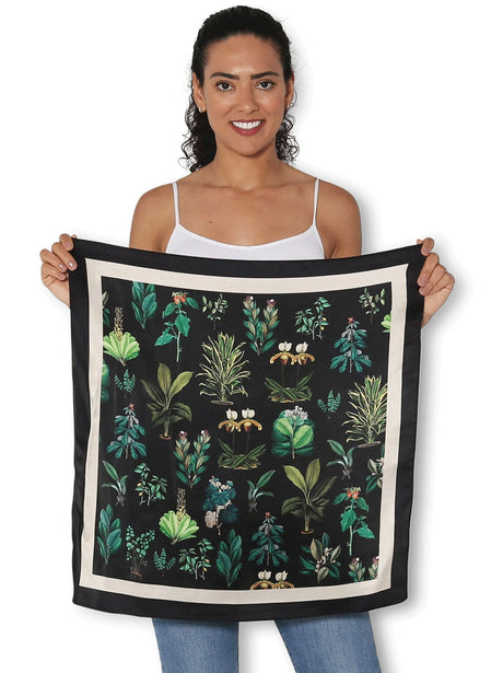 The Artist Label Square Silk Scarf Ancient Botany